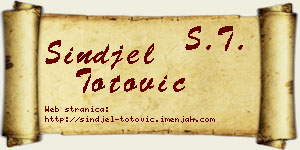 Sinđel Totović vizit kartica